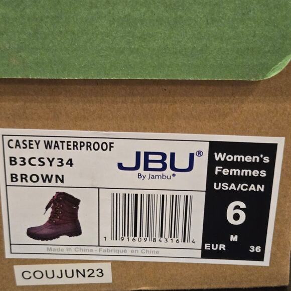 JBU by Jambu Casey Waterproof Slip Resistant Boot Brown Womens Size 6 NIB - Picture 10 of 11